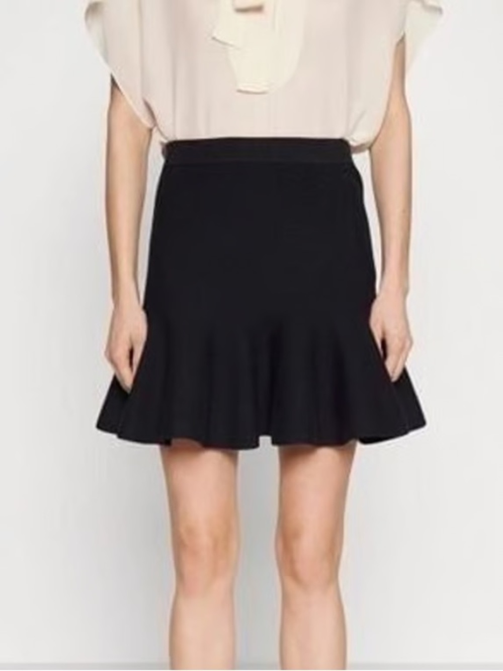 Vanessa Bruno Black Flared Mini Skirt